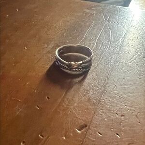 David Yurman Silver and Gold Braided Ring